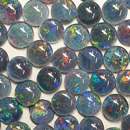 13222.0 - 5mm Round Opal Triplets Made from Natural Australian for sale Opal Wholesale lots at Wholesale prices