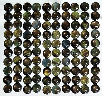 54146.0 - About 6 mm round cut Australian Star or sheeny Sapphires in MIXED colours including grayish, yellowish, brownish and blackish.