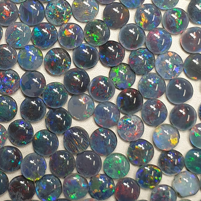 13222.0 - 5mm Round Opal Triplets Made from Natural Australian for sale Opal Wholesale lots at Wholesale prices