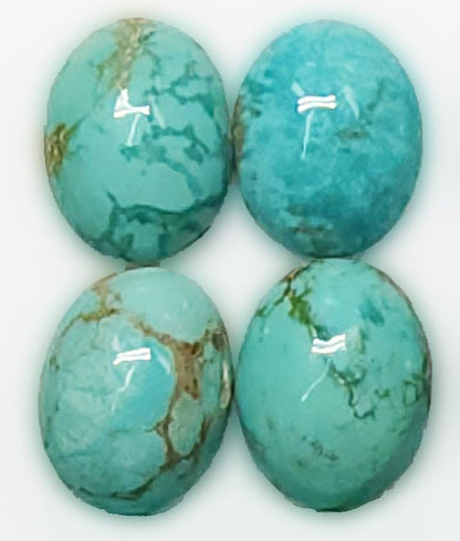 50009.7 - 9 x 7 mm Oval Cut Turquoise Cabochons Very Rare Natural Untreated Australian 'TurqOZ' for sale at Wholesale Prices