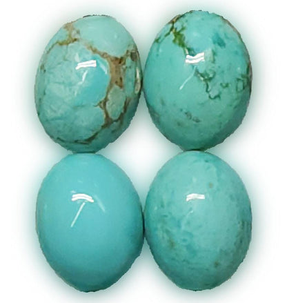50009.7 - 9 x 7 mm Oval Cut Turquoise Cabochons Very Rare Natural Untreated Australian 'TurqOZ' for sale at Wholesale Prices