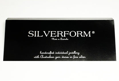 53605.5 – ONE Australian Made "SilverForm" Pendant with Agate from Agate Creek Qld set in PURE Silver + Complimentary Box and Plated Chain