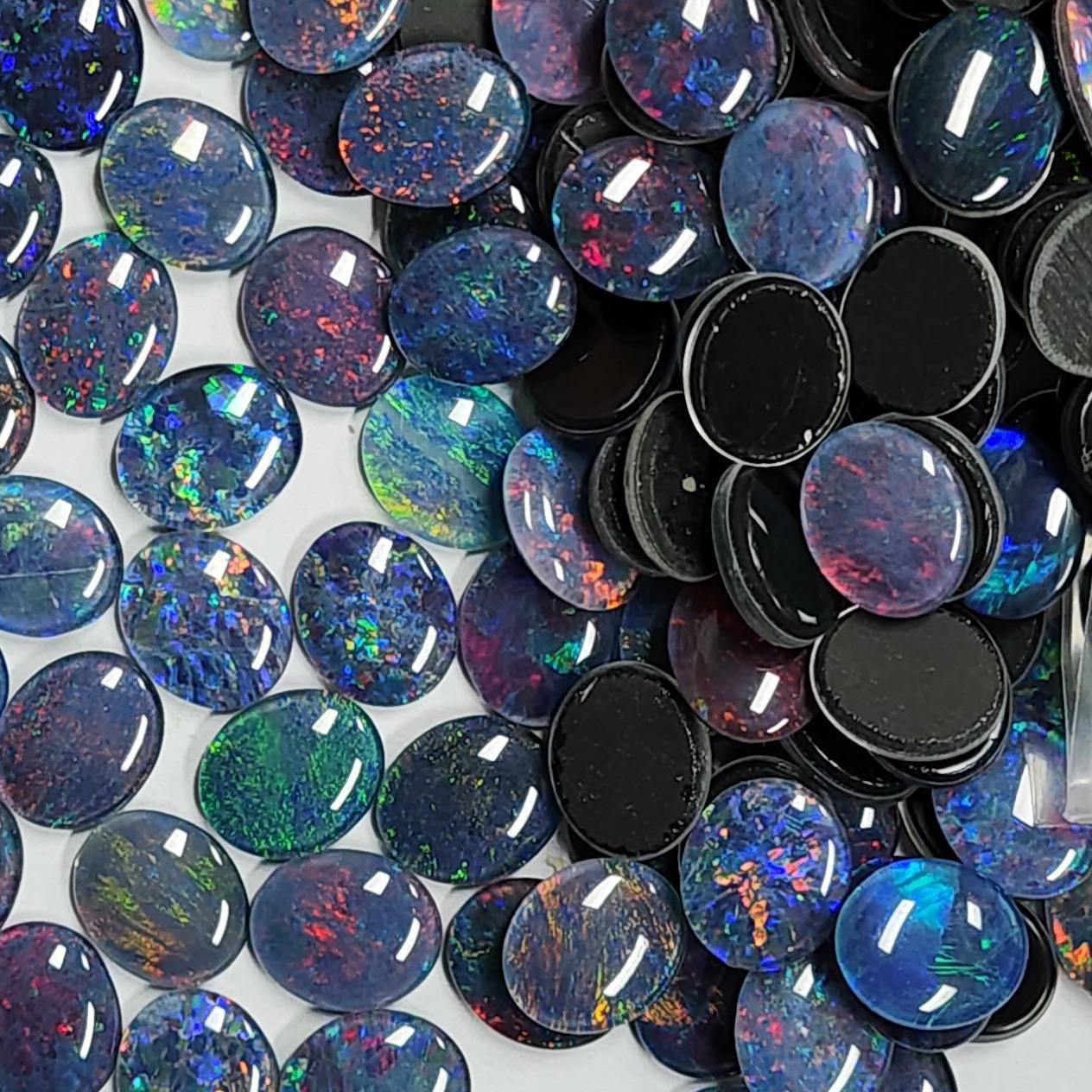 13068.0 - 12x10 mm Oval Cut Australian Opal Triplets Made from NATURAL Opal For Sale in Wholesale Quantities at Quantity Discounted Prices