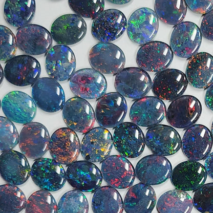 13068.0 - 12x10 mm Oval Cut Australian Opal Triplets Made from NATURAL Opal For Sale in Wholesale Quantities at Quantity Discounted Prices