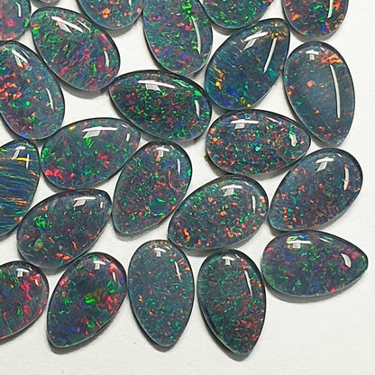 13308.0 - 13x8 mm Drop shape Australian Opal Triplets Made from Natural Australian Opal Many similar stones Easy for repeat selling or pairs