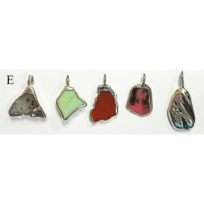 53962.0 - 5 pieces Australian Gemstones Set in pure silver Suitable as pendants, necklace, bracelet charms or earrings From 15 mm to 20 mm