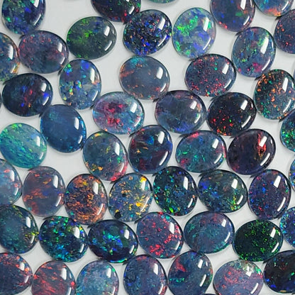 13068.0 - 12x10 mm Oval Cut Australian Opal Triplets Made from NATURAL Opal For Sale in Wholesale Quantities at Quantity Discounted Prices