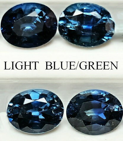54107.0 - 4.7 x 3.7 mm Oval Cut Australian Mixed Blue Sapphire From Deep Royal Blue to Light Blue/Green and Teal Wholesale quantity & prices
