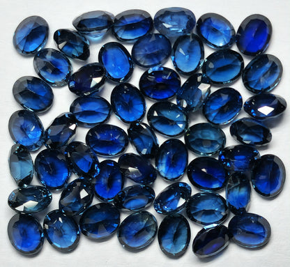 54107.0 - 4.7 x 3.7 mm Oval Cut Australian Mixed Blue Sapphire From Deep Royal Blue to Light Blue/Green and Teal Wholesale quantity & prices