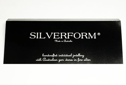 53605.3 – ONE Australian Made "SilverForm" Pendant with Agate from Agate Creek Qld set in PURE Silver + Complimentary Box and Plated Chain