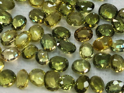 54088.0 - Natural Australian Non treated Sapphires from AUD 10.00 EACH About 3.25 to 3.75 mm long Ovals Yellow, Green, Teal and Parti Colour