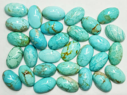 50010.6 - 10x6 mm Oval Cabochon Cut Natural Non-treated Australian Turquoise for sale in Varous Wholesale Quantities and Wholesale Prices