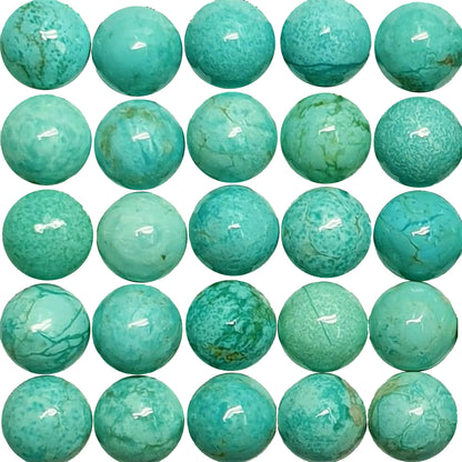 50005.0 - 5 mm Round Cut Australian Turquoise Cabochons for sale at Wholesale Prices Rare Natural Non-Treated Aussie "TurqOZ"