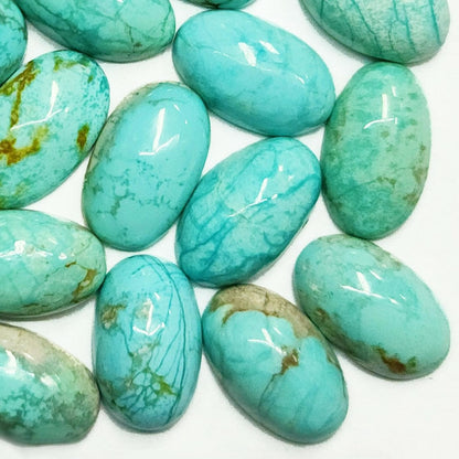 50010.6 - 10x6 mm Oval Cabochon Cut Natural Non-treated Australian Turquoise for sale in Varous Wholesale Quantities and Wholesale Prices