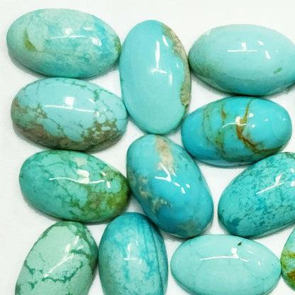 50010.6 - 10x6 mm Oval Cabochon Cut Natural Non-treated Australian Turquoise for sale in Varous Wholesale Quantities and Wholesale Prices