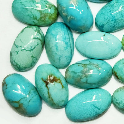 50010.6 - 10x6 mm Oval Cabochon Cut Natural Non-treated Australian Turquoise for sale in Varous Wholesale Quantities and Wholesale Prices