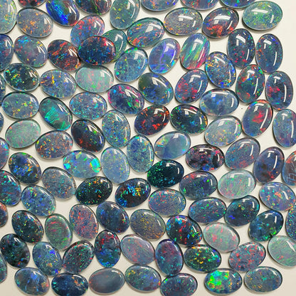 13088.0 - 14x10 mm Oval Cabochon Cut Australian Opal Triplets Made in Australia from Natural Australian Opal for sale at wholesale prices