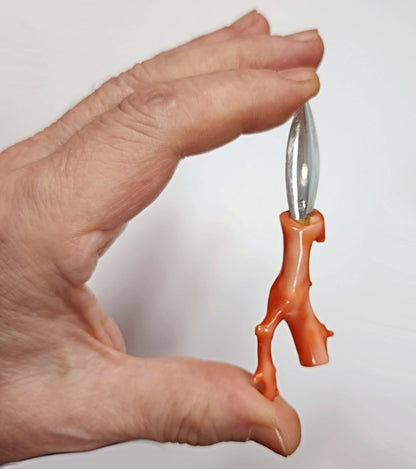 05019.0 - Unique Sterling Silver Blade Letter Knife with Natural Taiwanese Pink Coral Branch handle It was the ONLY ever made and its UNIQUE