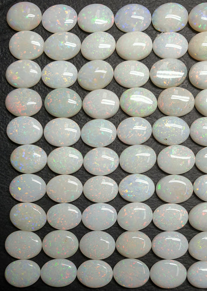 53510.0 - 9x7 mm Wholesale Lots of 25 Pieces Natural Australian Solid White Opal from Coober Pedy For sale Each lot is about 26 carats