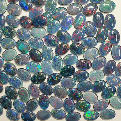 13088.0 - 14x10 mm Oval Cabochon Cut Australian Opal Triplets Made in Australia from Natural Australian Opal for sale at wholesale prices