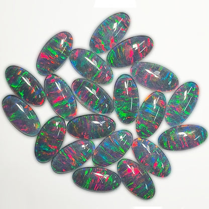 13134.0 - 18x9 mm Oval Australian Opal Triplets Matching pairs Natural Australian Opal for sale at Wholesale quantities and wholesale prices