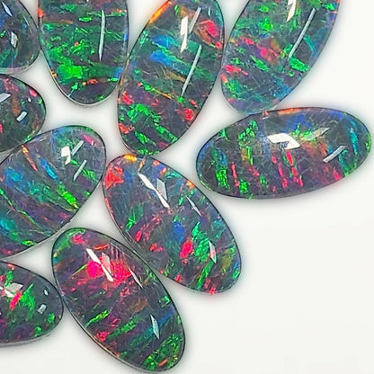 13134.0 - 18x9 mm Oval Australian Opal Triplets Matching pairs Natural Australian Opal for sale at Wholesale quantities and wholesale prices