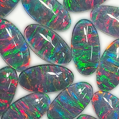 13134.0 - 18x9 mm Oval Australian Opal Triplets Matching pairs Natural Australian Opal for sale at Wholesale quantities and wholesale prices