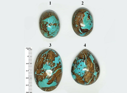 54096.0 - Australian NATURAL Turquoise NOT treated, Very rare and exceptional, Pear and Oval shapes Large Aussie "TurqOZ" Gemstones for sale