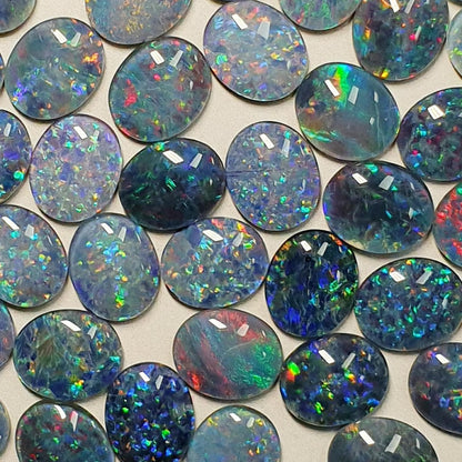 13048.0 - 11x9 mm Oval Cut Australian Made Opal Triplets Made from Natural Australian Opal