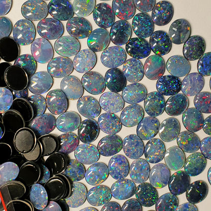 13048.0 - 11x9 mm Oval Cut Australian Made Opal Triplets Made from Natural Australian Opal
