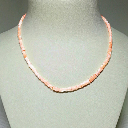 54197.0 - 42 cm Pink Taiwanese Natural Coral necklace and matching bamboo designed 19cm bracelet in presentation box harvested from the sea 1970-1980