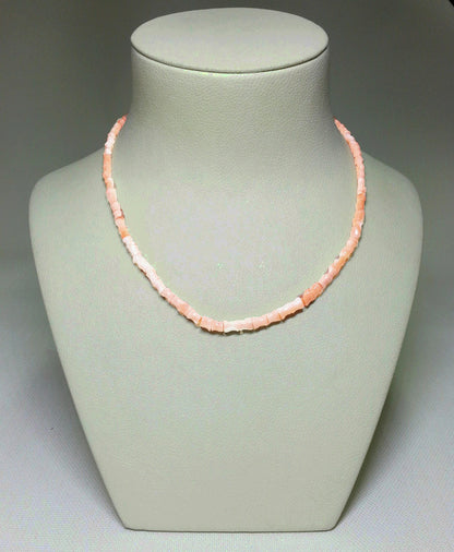 54197.0 - 42 cm Pink Taiwanese Natural Coral necklace and matching bamboo designed 19cm bracelet in presentation box harvested from the sea 1970-1980