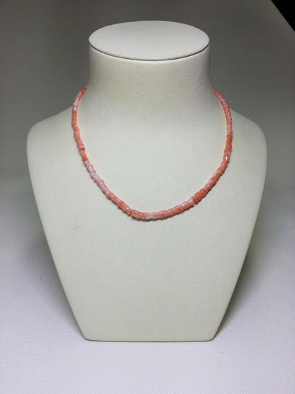 54198.0 - 41 cm Natural Pink Taiwanese tube Coral necklace with 19 cm deep pink bracelet in presentation box harvested from Taiwan sea 1970s
