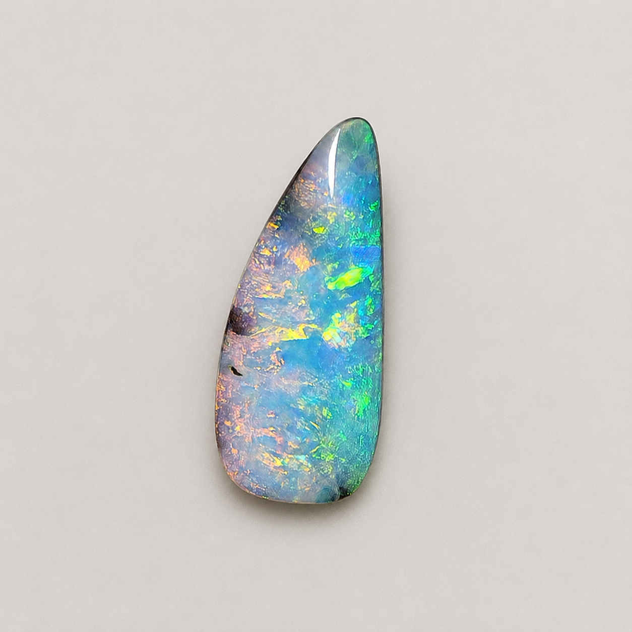 54531. Boulder Opal: Pendant Style, Drop Shape, All colors, 7 Carats