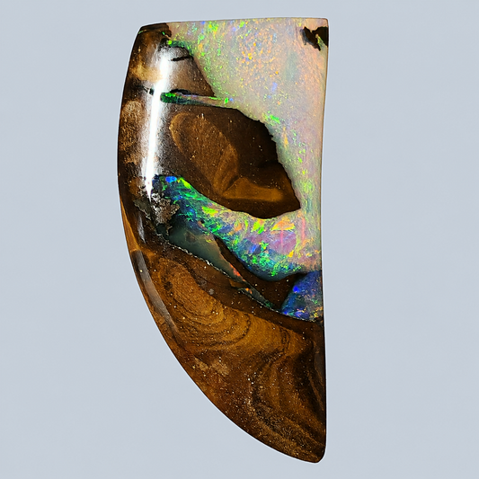 54463. Double Sided Boulder Opal: Tiger Claw Shape, 16 carats