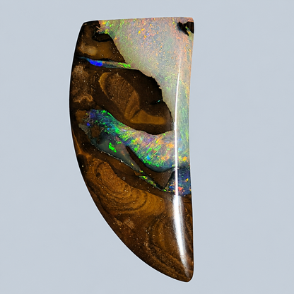 54463. Double Sided Boulder Opal: Tiger Claw Shape, 16 carats