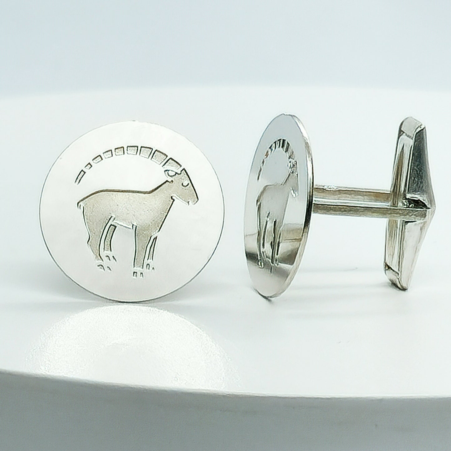 54209.0 - Sterling Silver Zodiac Cuff Links with high quality spring loaded links for firm open/close action supplied in a presentation box