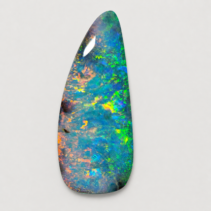 54531. Boulder Opal: Pendant Style, Drop Shape, All colors, 7 Carats