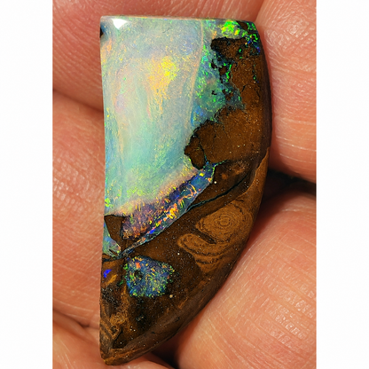 54463. Double Sided Boulder Opal: Tiger Claw Shape, 16 carats