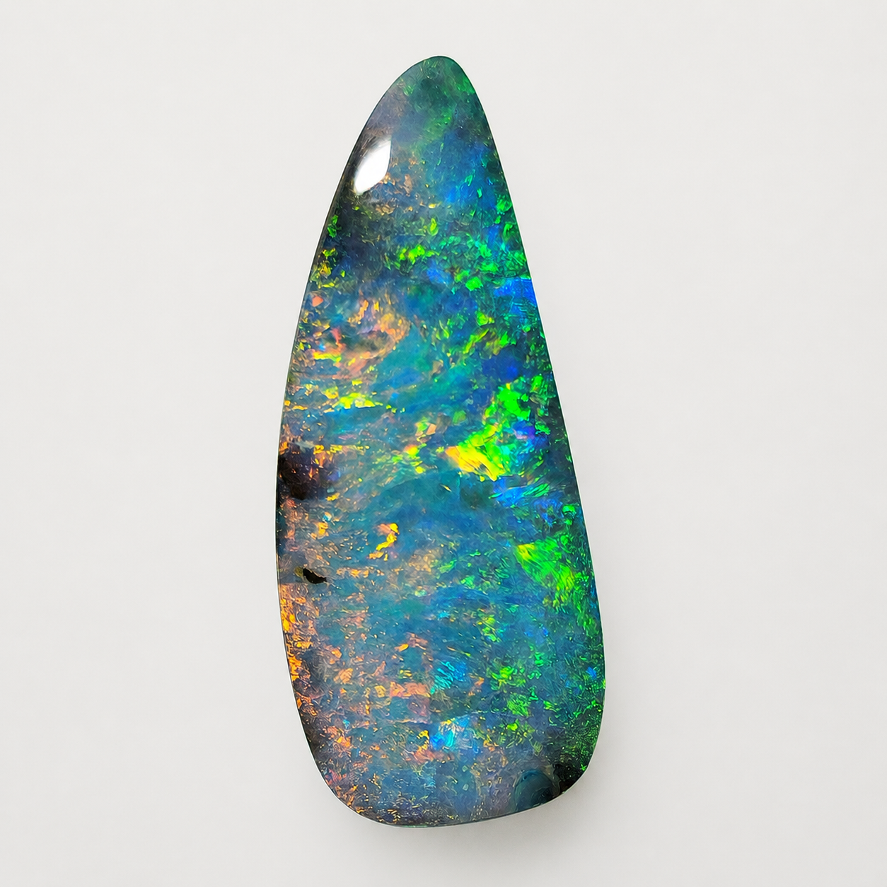 54531. Boulder Opal: Pendant Style, Drop Shape, All colors, 7 Carats