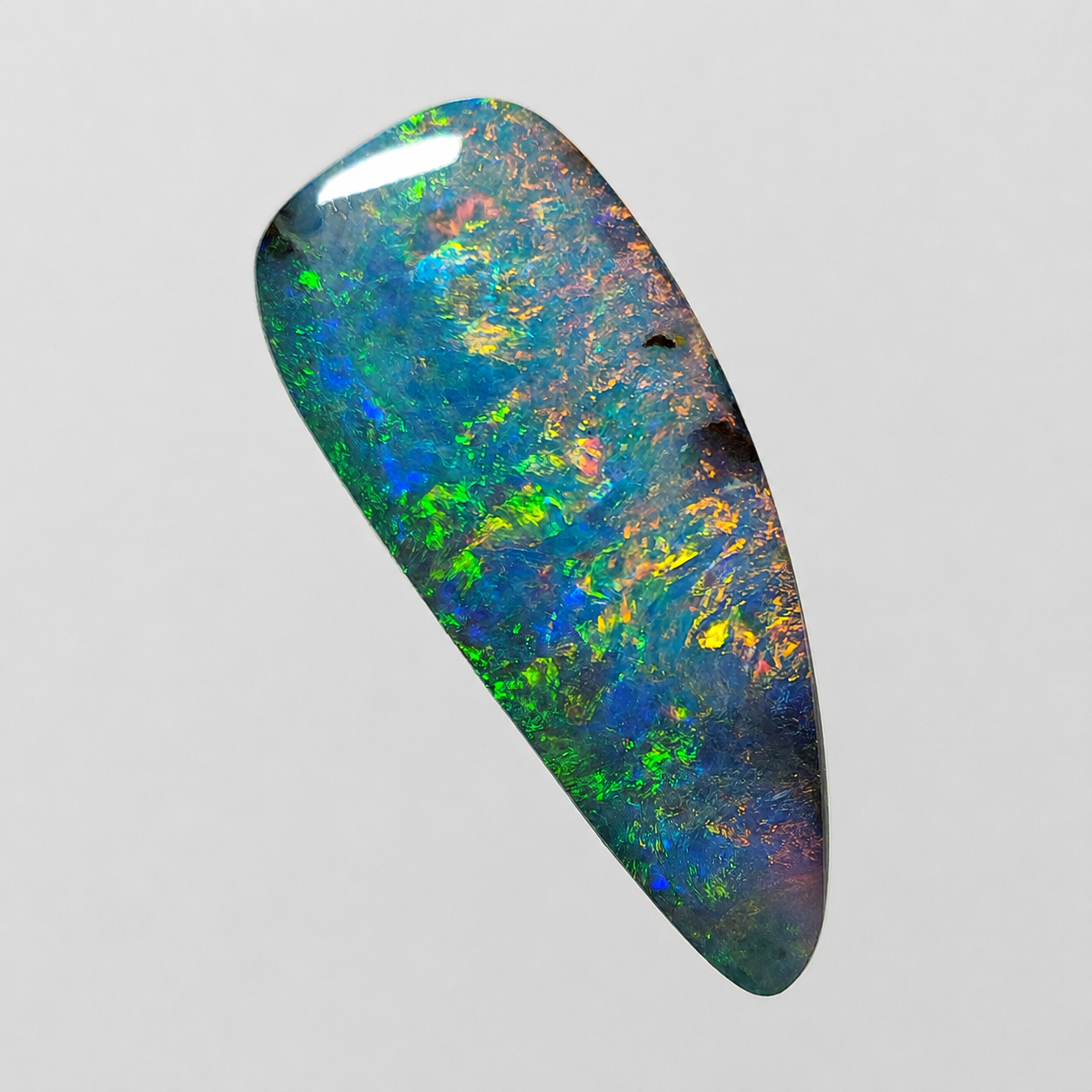 54531. Boulder Opal: Pendant Style, Drop Shape, All colors, 7 Carats