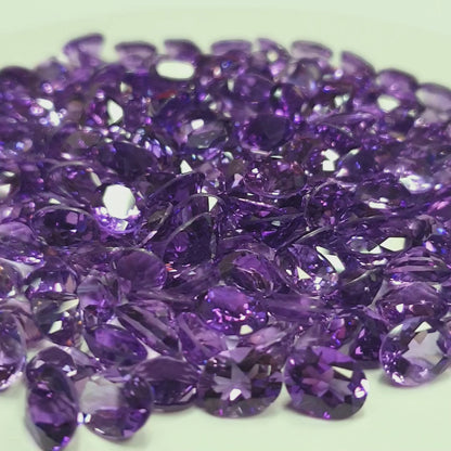 15367 - One Wholesale Lot of 55 pieces 9x7 mm Oval Cut Purple Amethyst for sale
