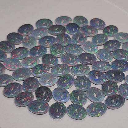 53456 - 50 Australian 10x8 mm Oval Cut Opal Triplets Australia Made Natural Opal