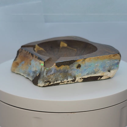 03755.1 -  Rare Australian Boulder Opal Ashtray for sale 245 grams 90 x 80 x 25 mm