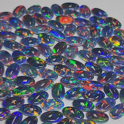 54125.0 - 10 X 6 mm Oval cut Australian Opal Triplets made with Aussie rough Opal Top grade brilliant stones Wholesale quantities and prices