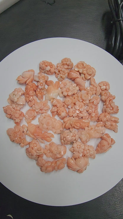 53953.0 - Natural Coral from Taiwan Harvested from the Sea Each piece about 10 Carats From about 17 mm to 30 mm in height